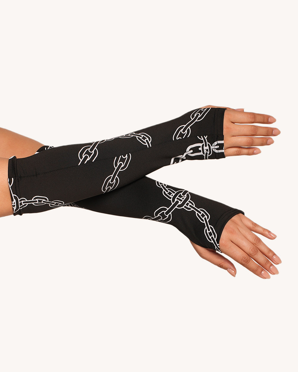 Power Surge Silver Reflective Chain Top with Sleeves - Image 35012747395255