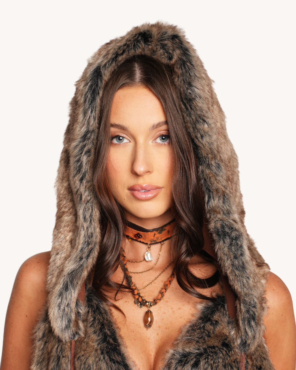Prehistoric Babe Fur Hood - Image 37168287514807