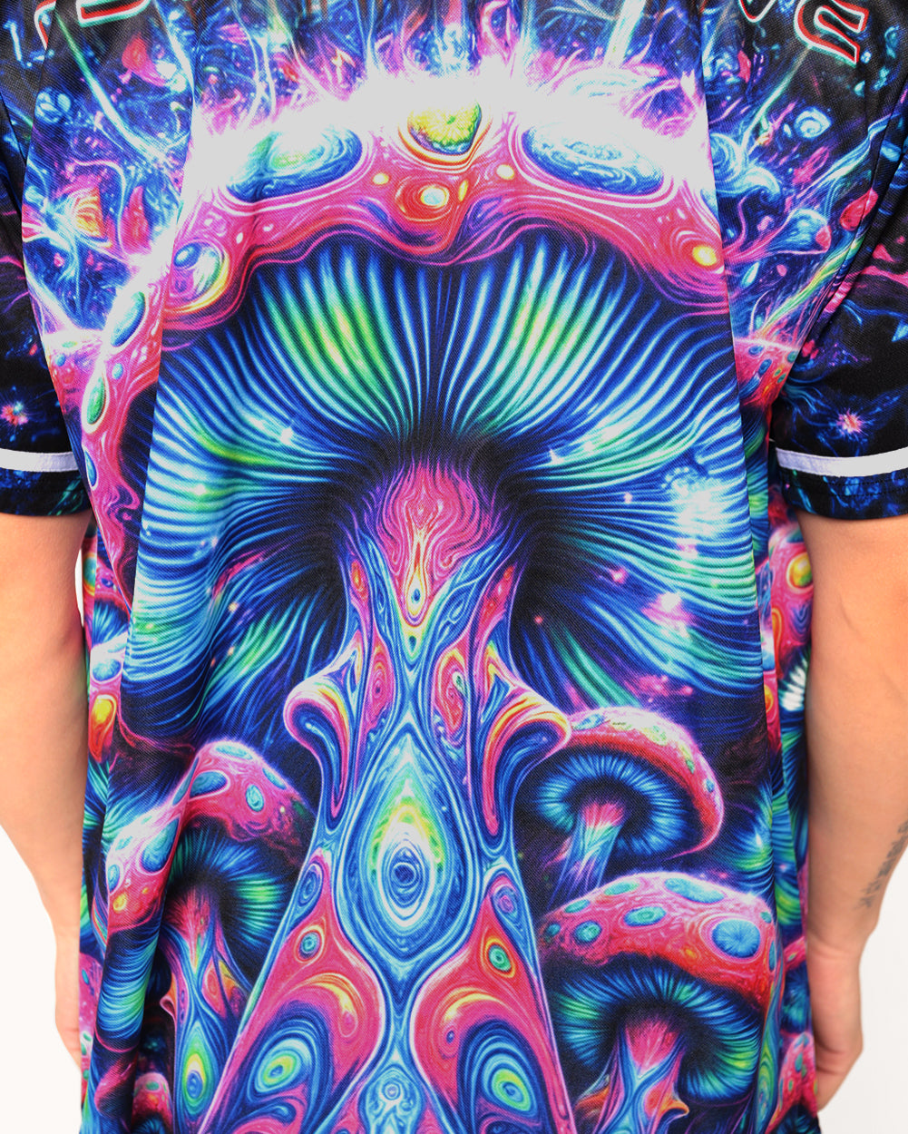 Psychedelic World Mushroom Baseball Jersey-Men