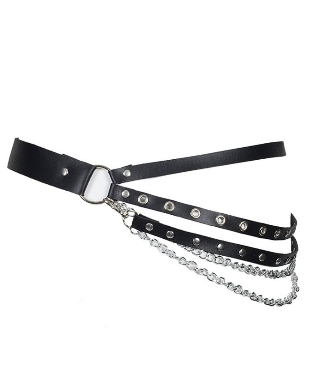 Rave Siren Leather & Chain Belt Harness - Image 2