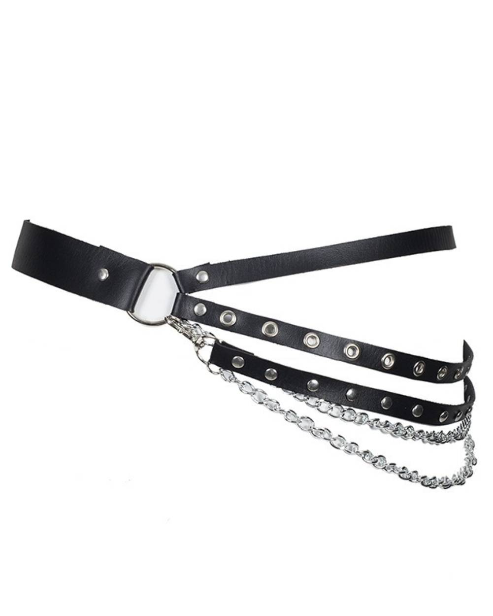 Rave Siren Leather & Chain Belt Harness - Image 32852397654199