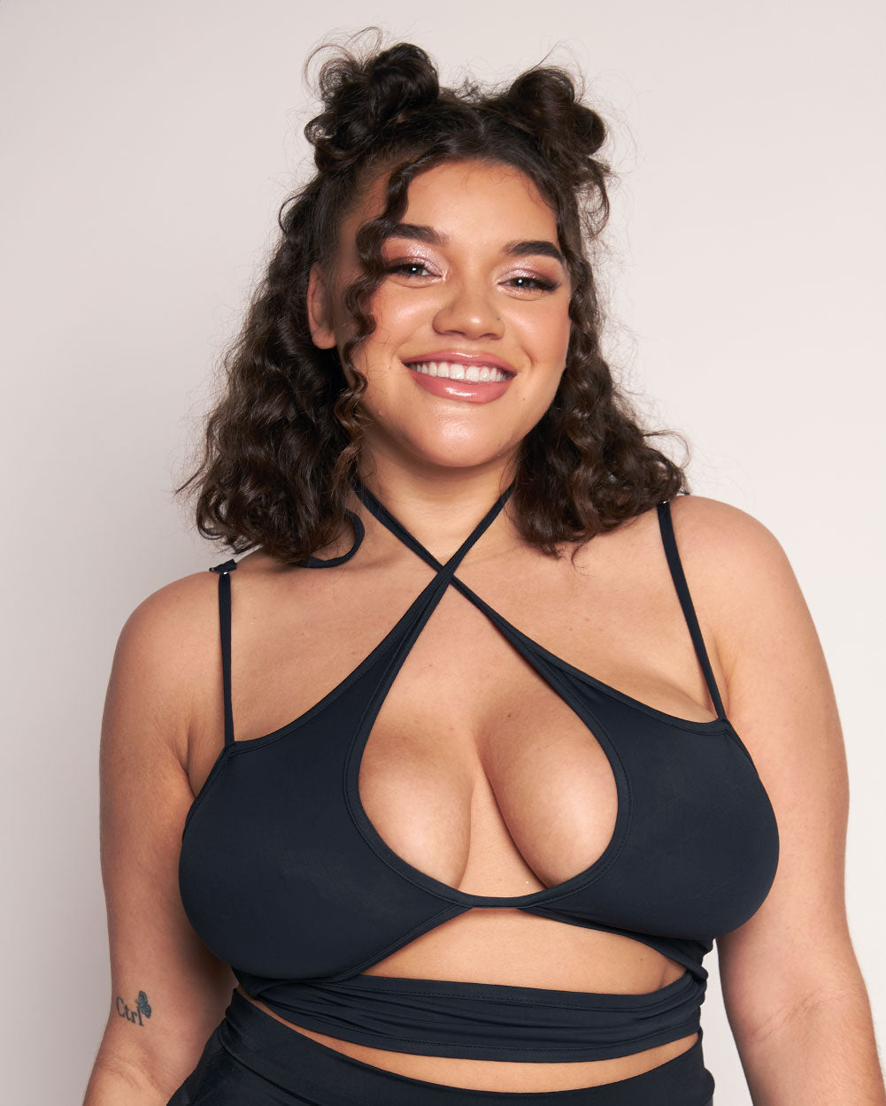 Rave Revolution Recycled Fabric Cutout Halter Top - Image 34131982713015