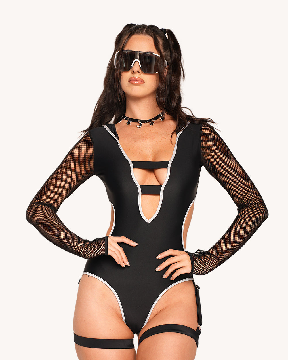 Reckless Bodysuit with Hood - Image 34586902495415