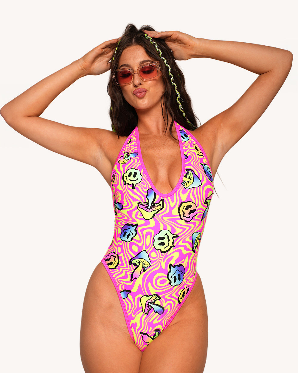 Rolita Couture x iHR Am I Tripping Halter Bodysuit - Image 33613664420023