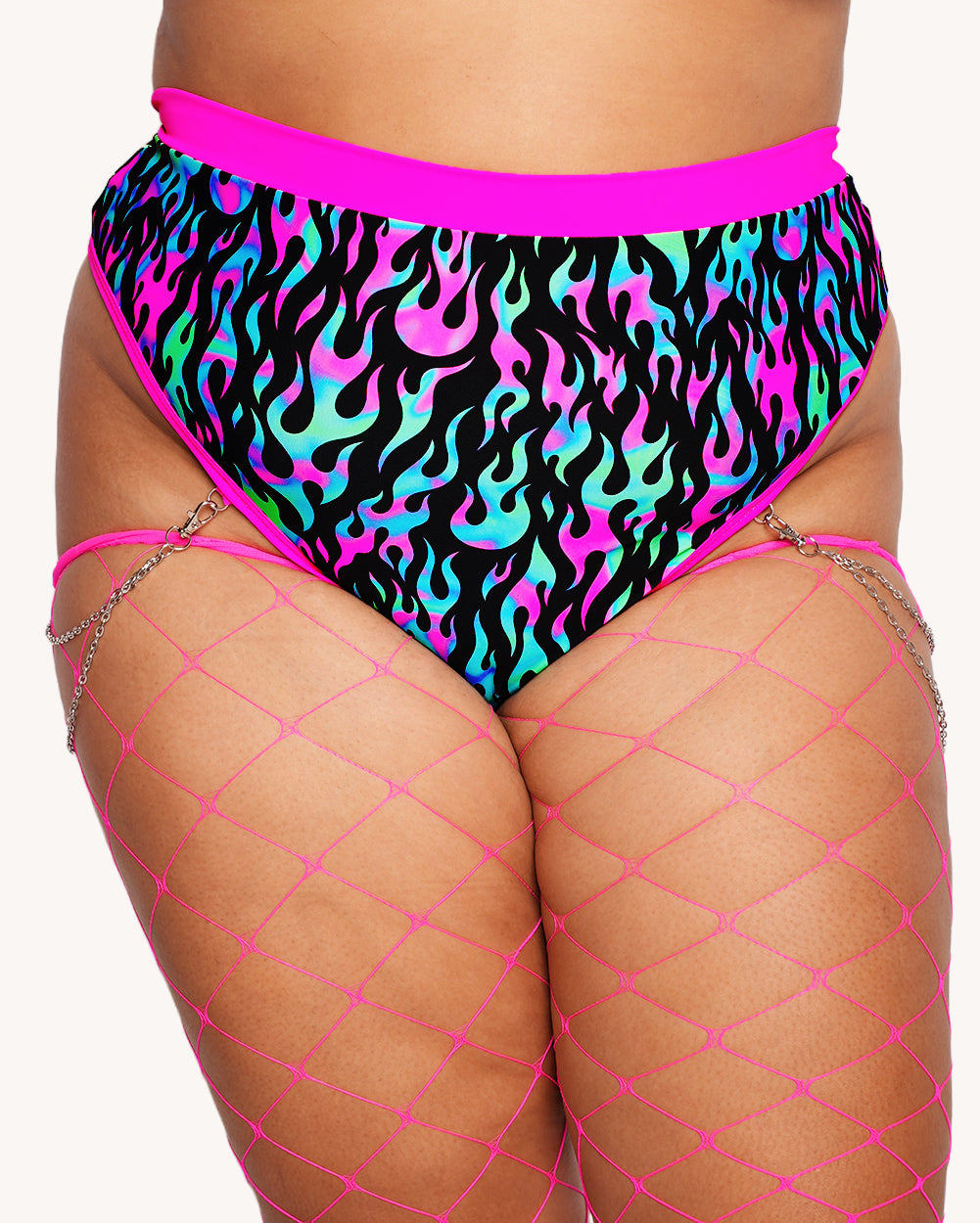 Rolita Couture x iHR Blacklight Blaze Shorts - Image 37169644306615