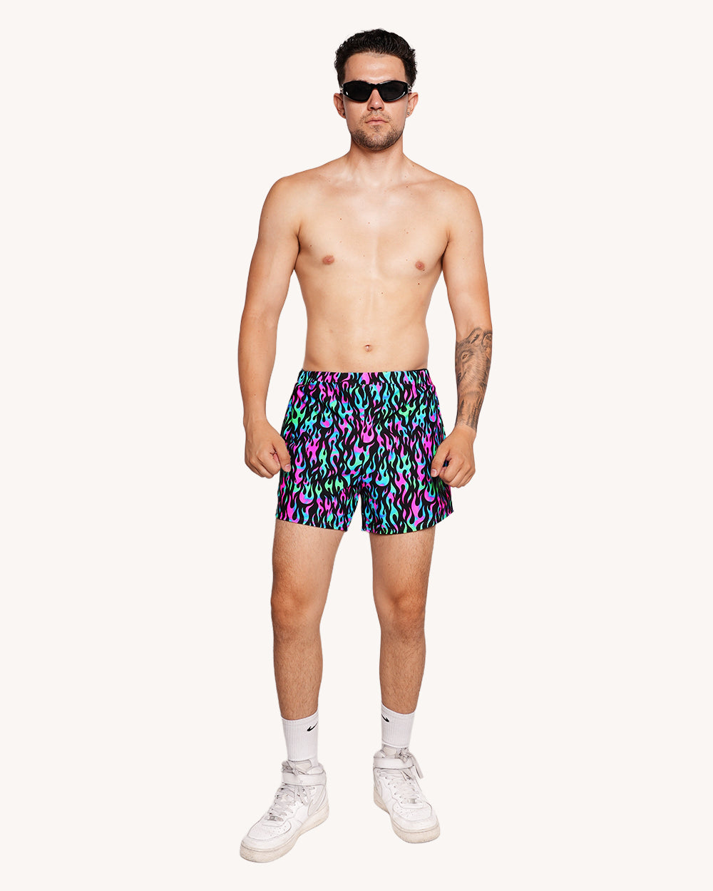 Rolita Couture x iHR Blacklight Blaze Camp Shorts - Image 3