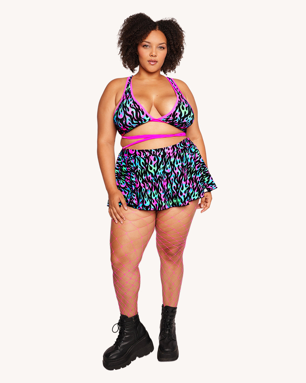 Rolita Couture x iHR Blacklight Blaze Mini Skort - Image 5