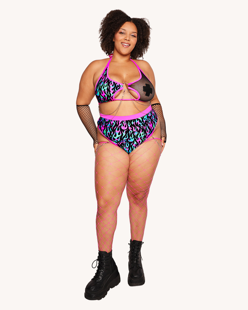 Rolita Couture x iHR Blacklight Blaze Bra Top - Image 37168993108151