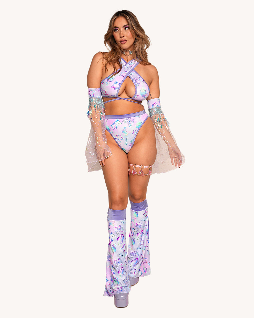 Rolita Couture x iHR Cosmic Chrome Goddess Top - Image 3