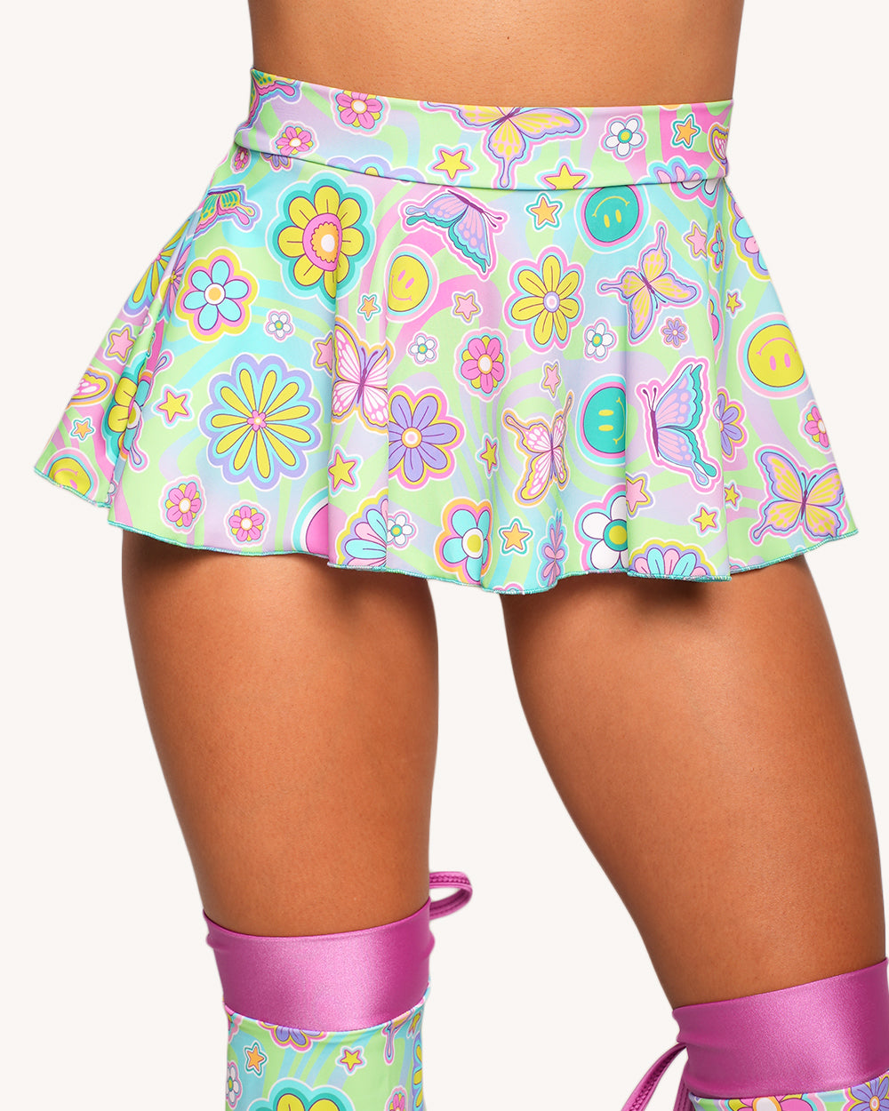 Rolita Couture x iHR Groove Garden Micro Skort - Image 1