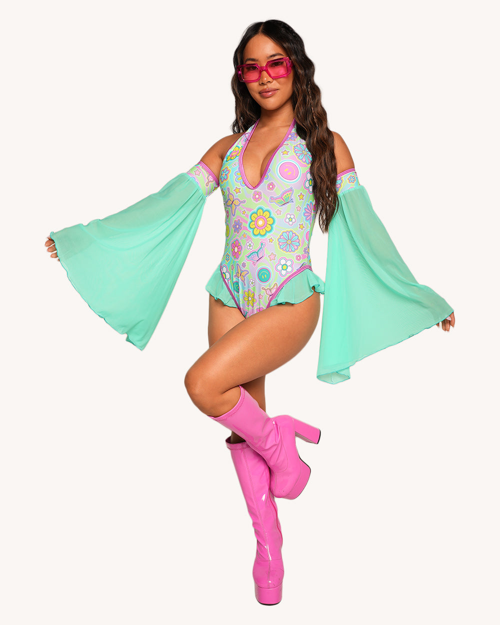 Rolita Couture x iHR Groove Garden Ruffle Bodysuit - Image 3