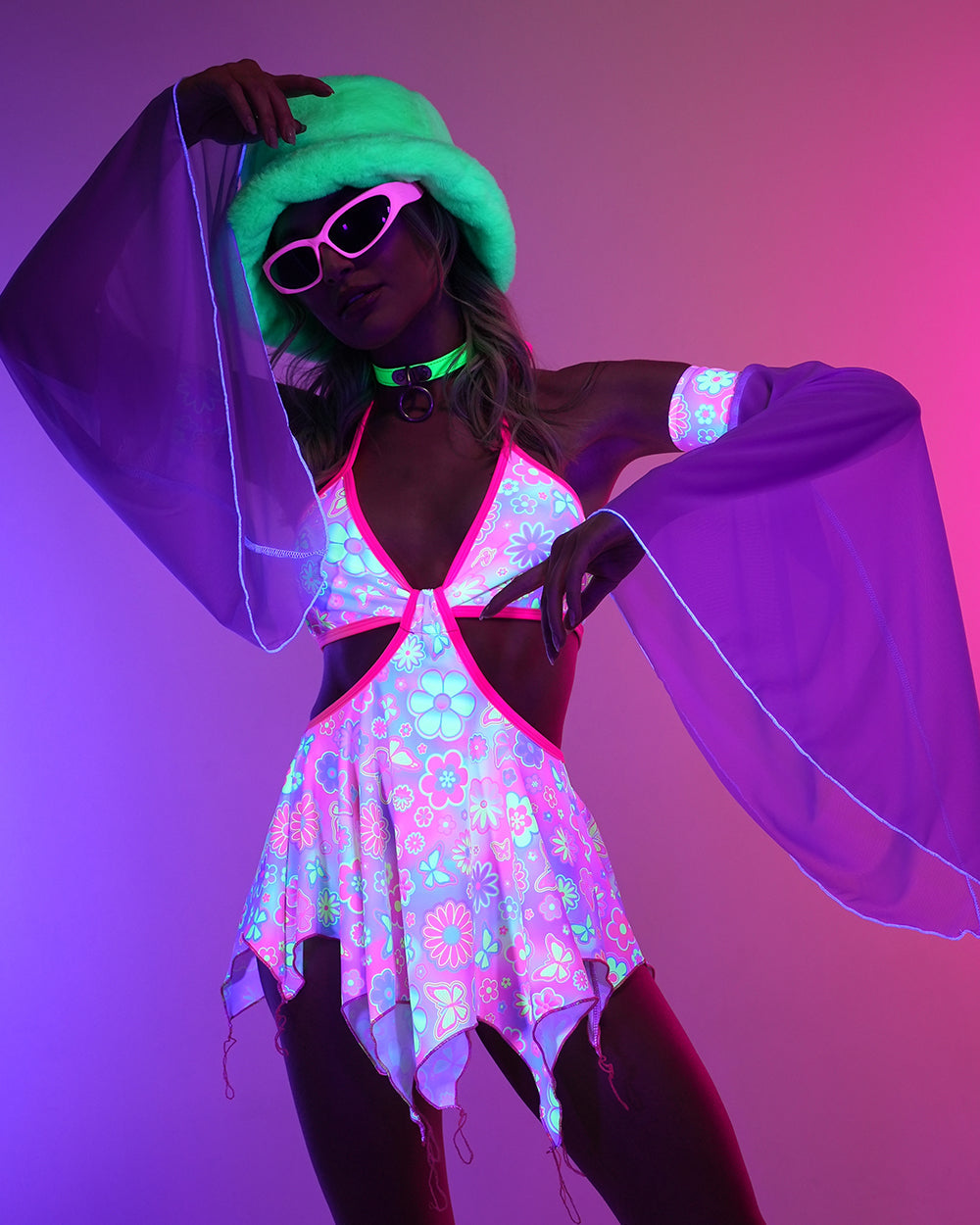 Rolita Couture x iHR Lucid Garden Pixie Baby Doll Dress - Image 1