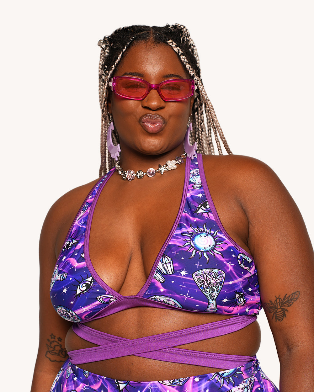 Rolita Couture x iHR Metaphysical Mami Cross Back Top - Image 33904169550007