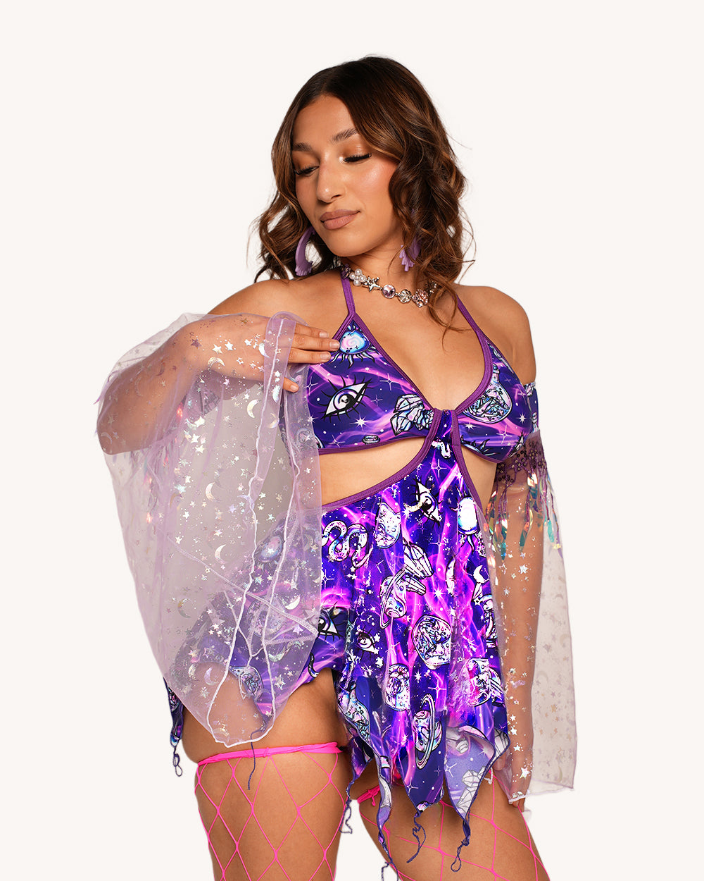 Rolita Couture x iHR Metaphysical Mami Pixie Baby Doll Dress - Image 33905071128759