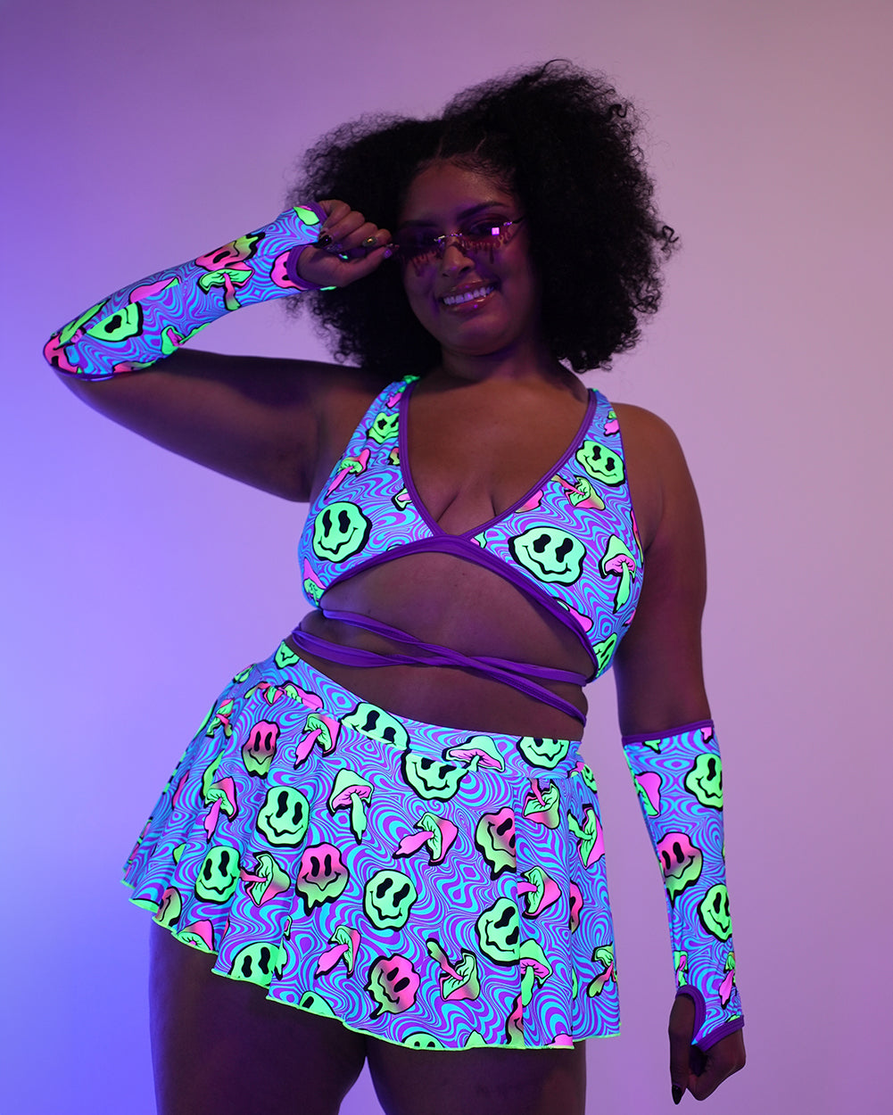 Rolita Couture x iHR Shroomface Cross Back Top - Image 36344734908599