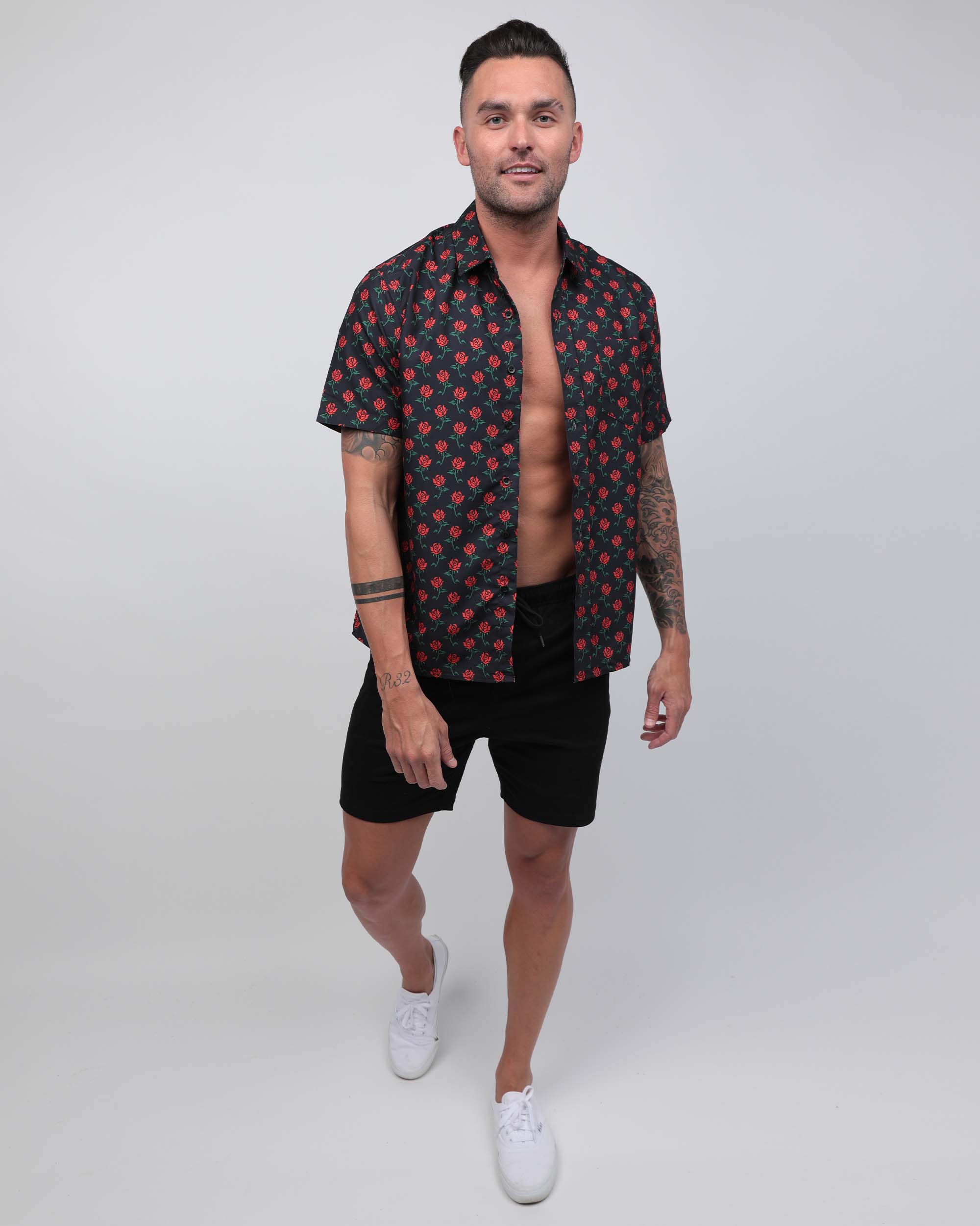 Roses Up My Sleeves Camp Shirt - Image 2