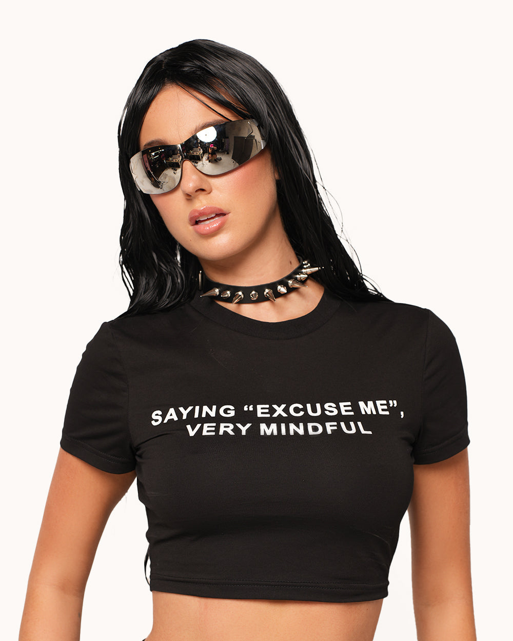 Saying Excuse Me, Very Mindful Cropped Tee - Image 34131981041847