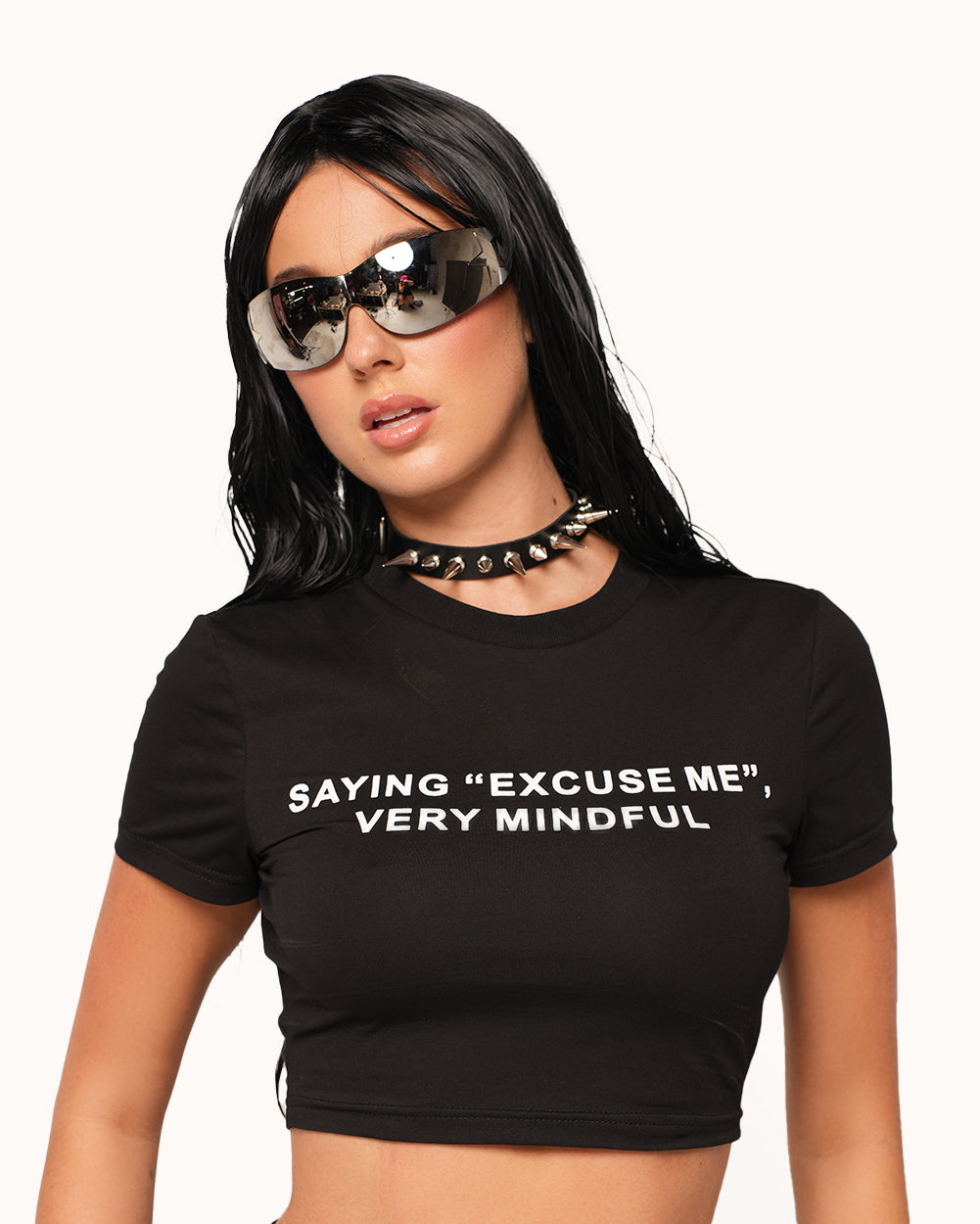 Saying Excuse Me, Very Mindful Cropped Tee - Image 34131981041847