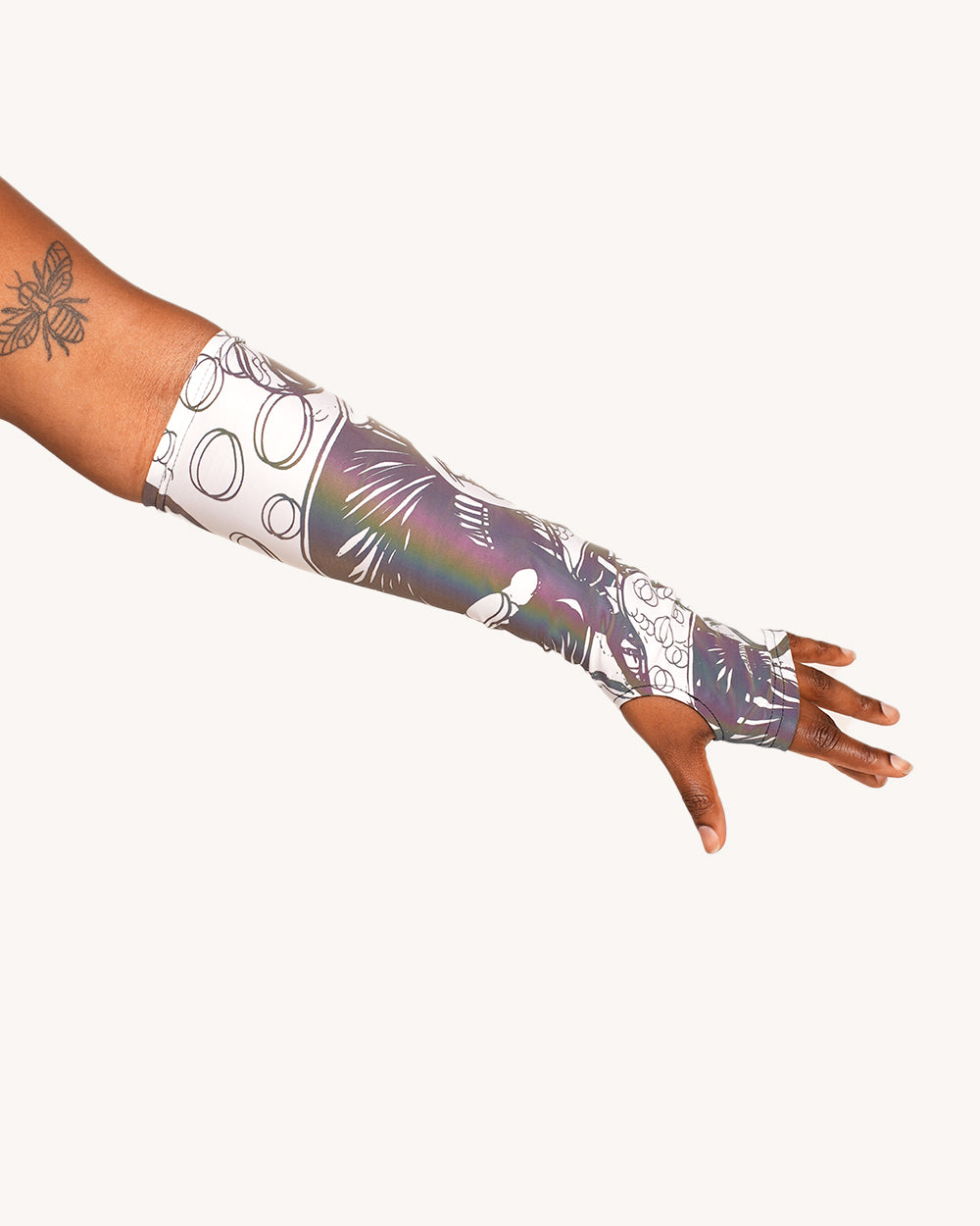 Secret of Life Mushroom White Reflective Bodysuit with Sleeves - Image 8