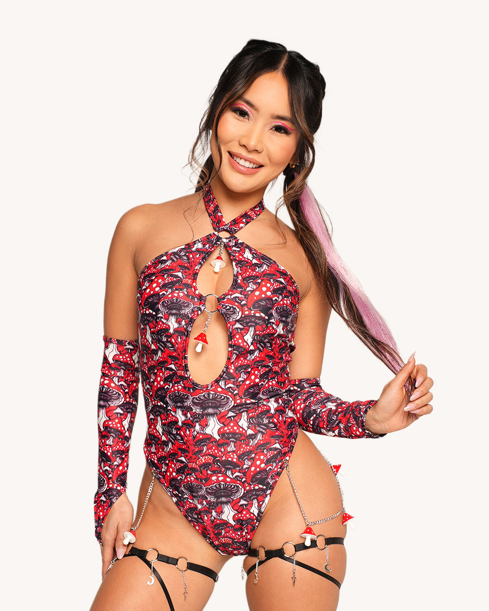 Secret of Life Mushroom Bodysuit with Sleeves - Image 34754324463799