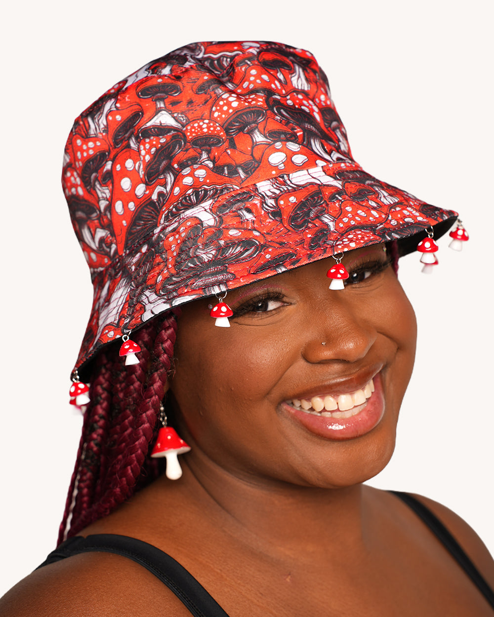Secret of Life Mushroom Bucket Hat with Charms - Image 1