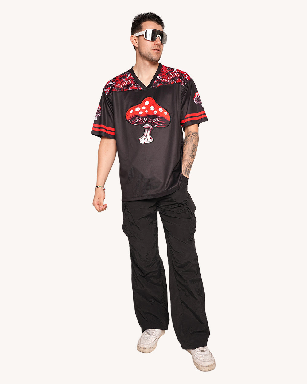 Secret of Life Mushroom Football Jersey-Men