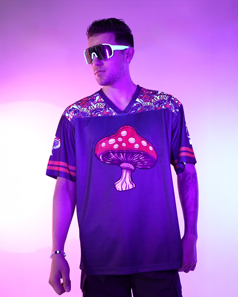 Secret of Life Mushroom Football Jersey-Men