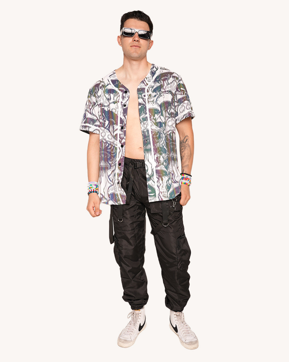 Secret of Life Mushroom Rainbow Reflective Jersey - Image 3