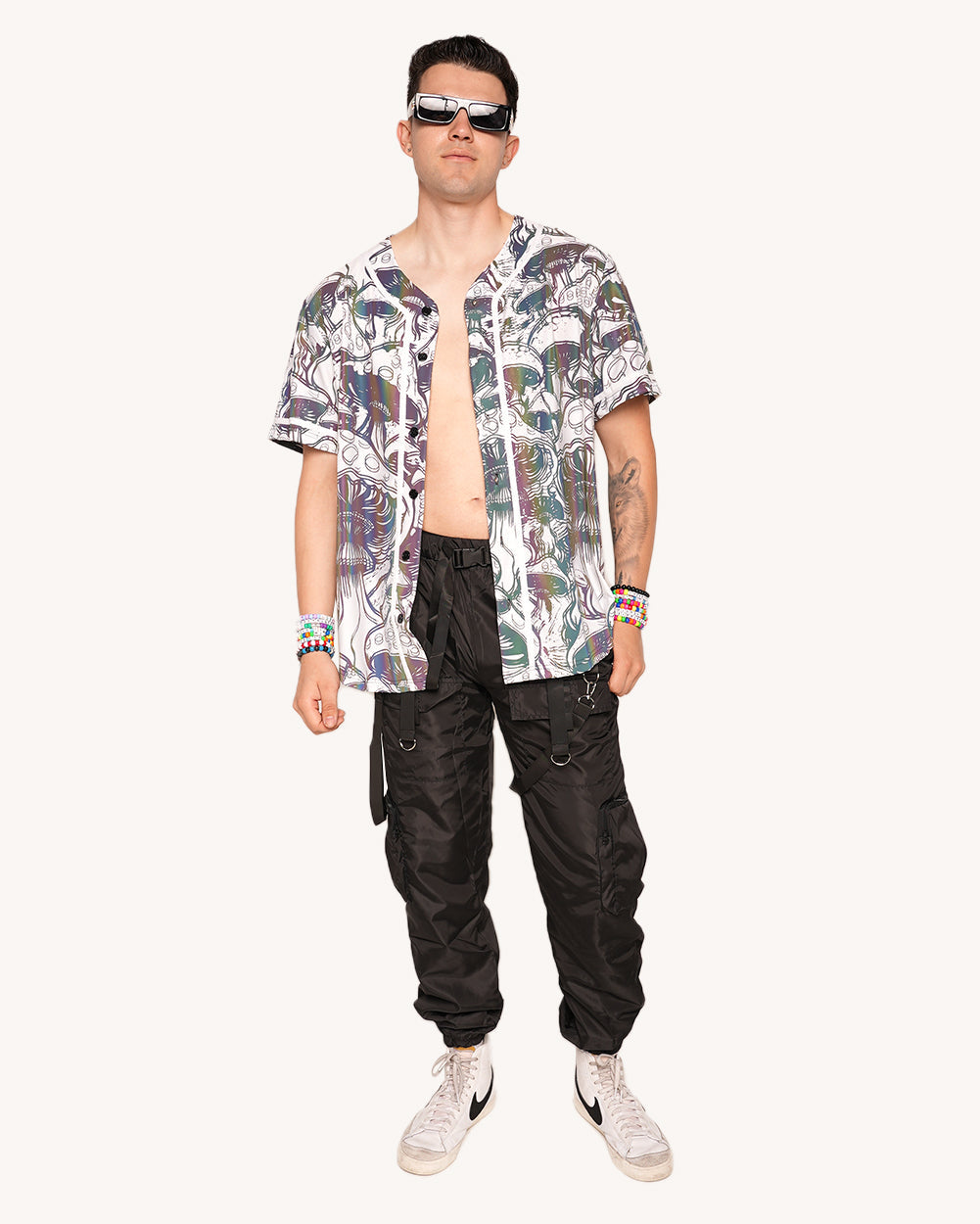 Secret of Life Mushroom Rainbow Reflective Jersey - Image 34131978322103