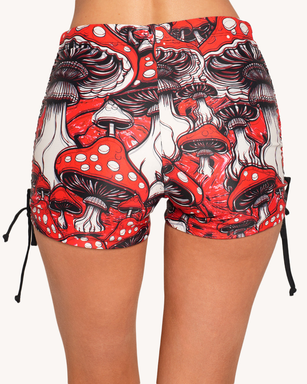 Secret of Life Mushroom Ruched Shorts - Image 1