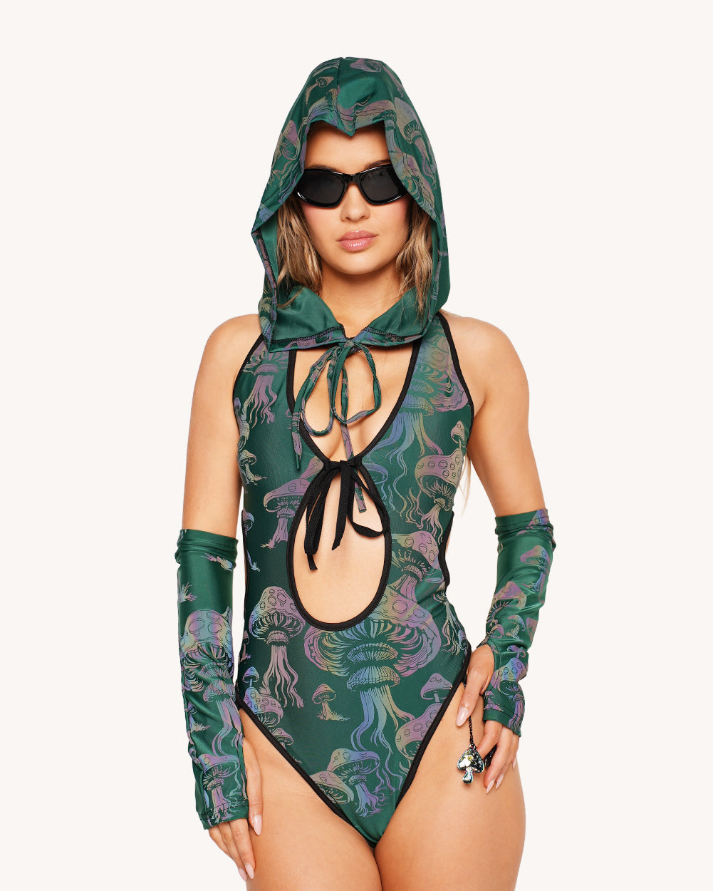 Secret of Life Mushroom Green Reflective Bodysuit - Image 36072612921527