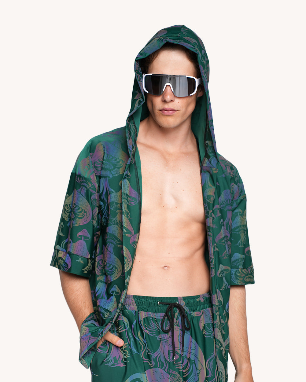 Secret of Life Mushroom Green Reflective Robe - Image 35896546689207