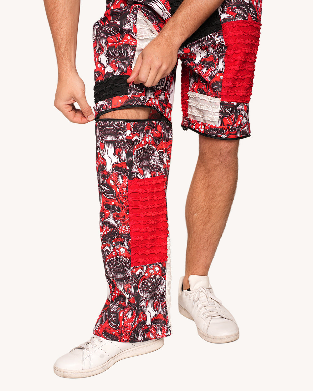 Secret of Life Mushroom Zipper Overalls-Men