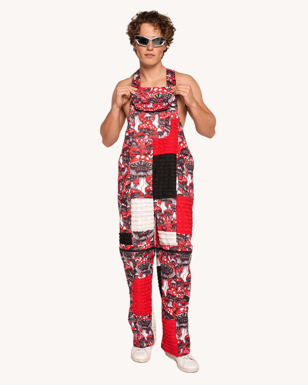Secret of Life Mushroom Zipper Overalls-Men