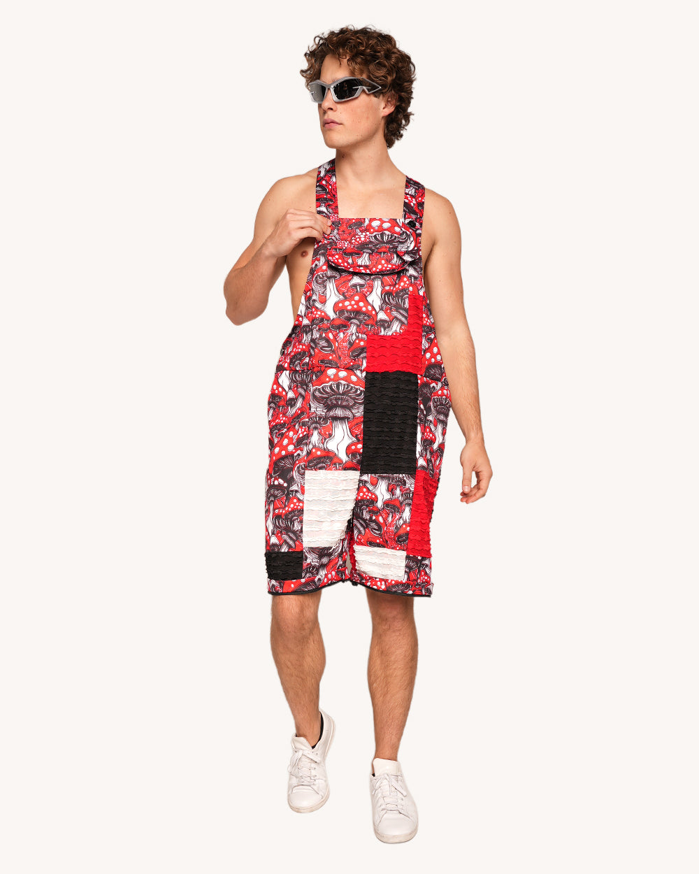 Secret of Life Mushroom Zipper Overalls-Men