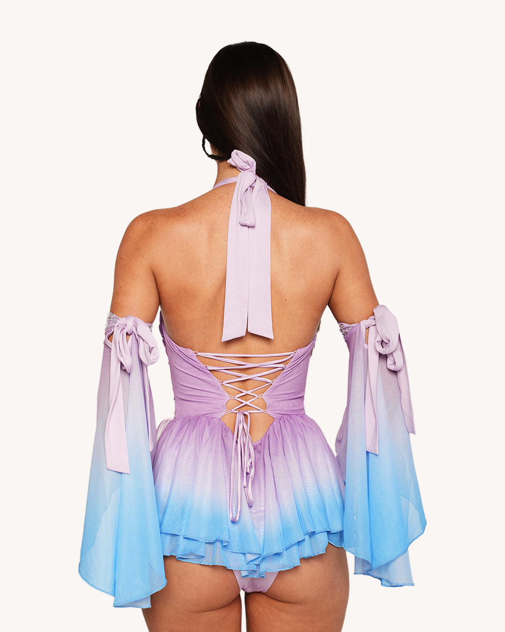 Seraphine Halter Dress with Sleeves - Image 1