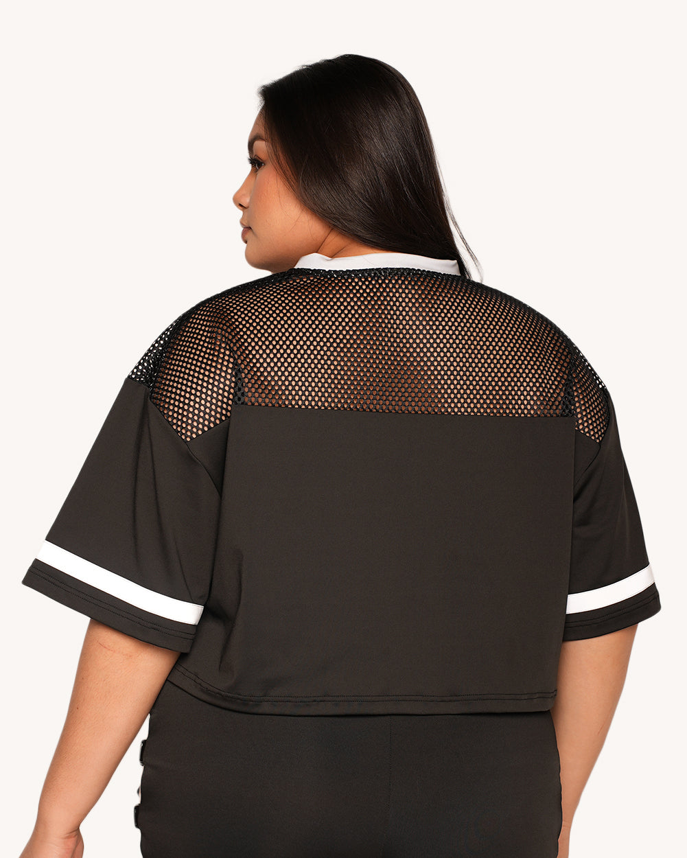 Silver Reflective Happy Hour Cropped Football Jersey - Image 35089452335287