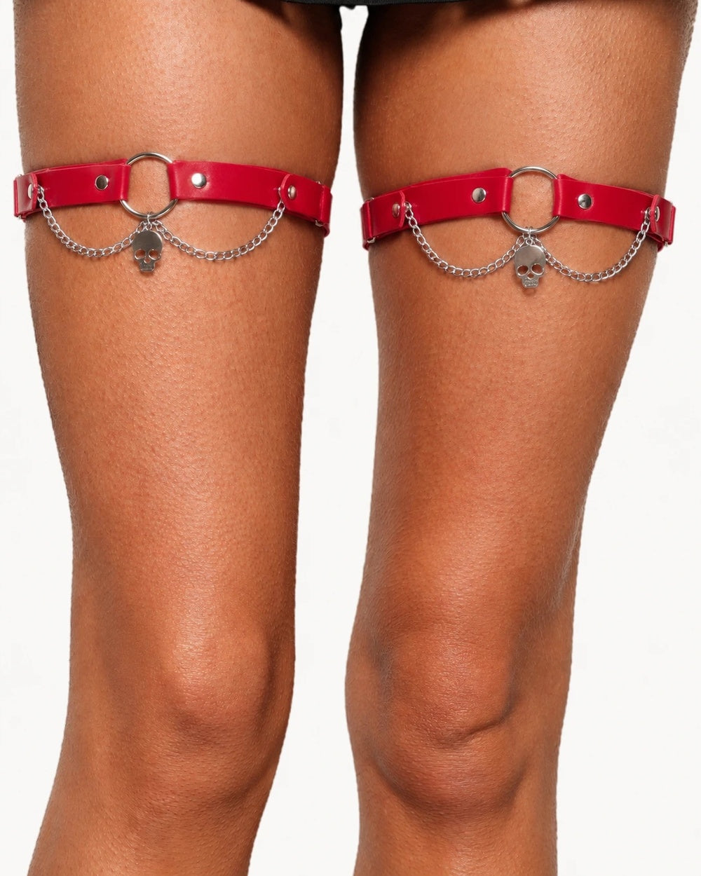 Skull Ritual Chain Leg Garters