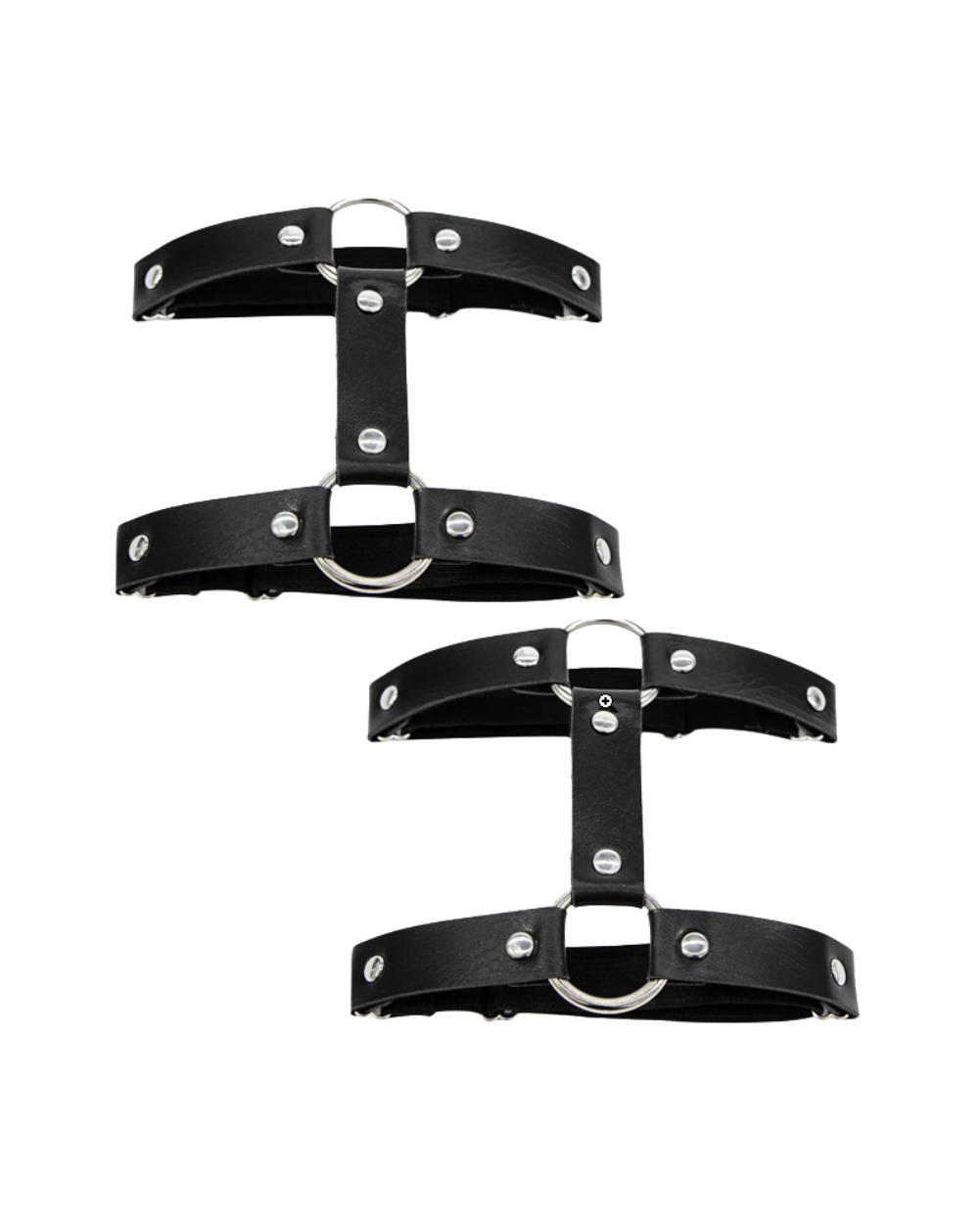 SoIntenseO-RingLegGartersPair-Black-Front