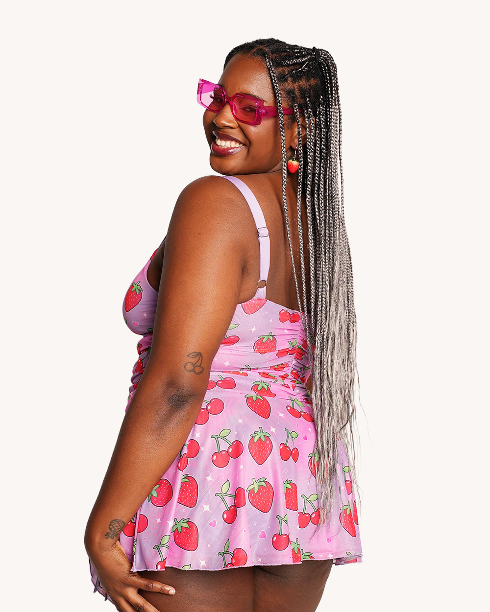 Strawberry Swing Mini Dress - Image 4