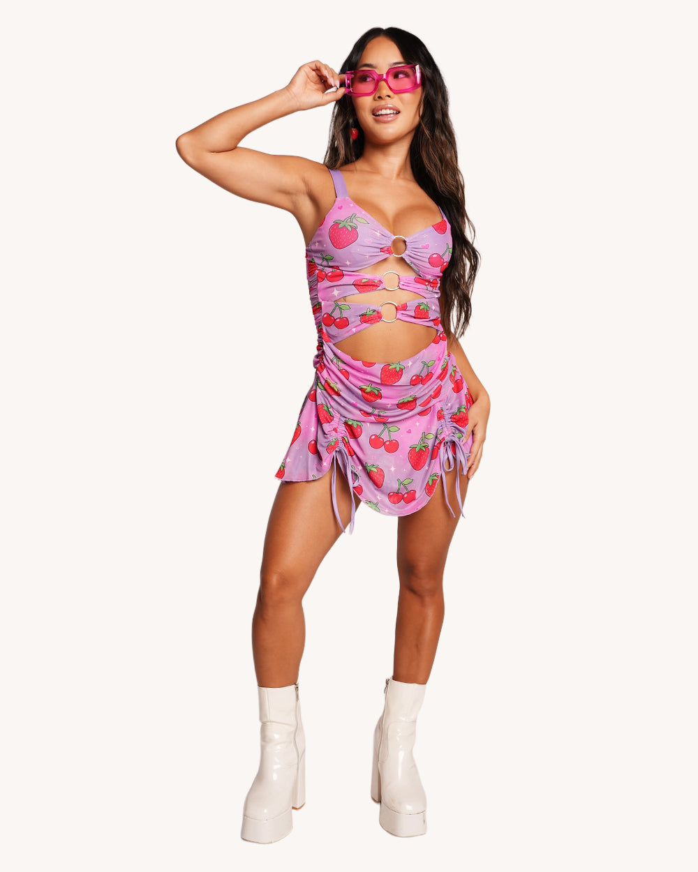 Strawberry Swing Mini Dress - Image 2