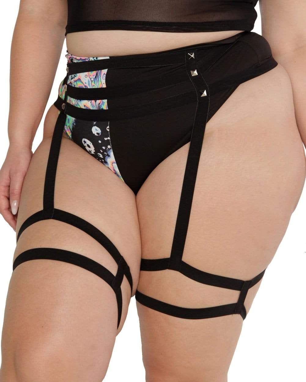 Studded Garter Belt Harness-Curve1-Side