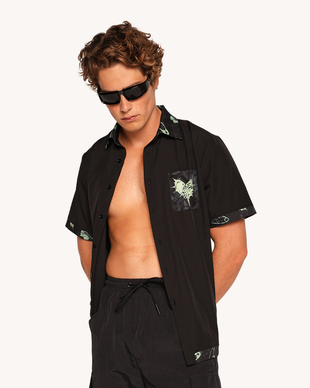 Sunflowerraver x iHR Get Bent Men's Button Up-Men