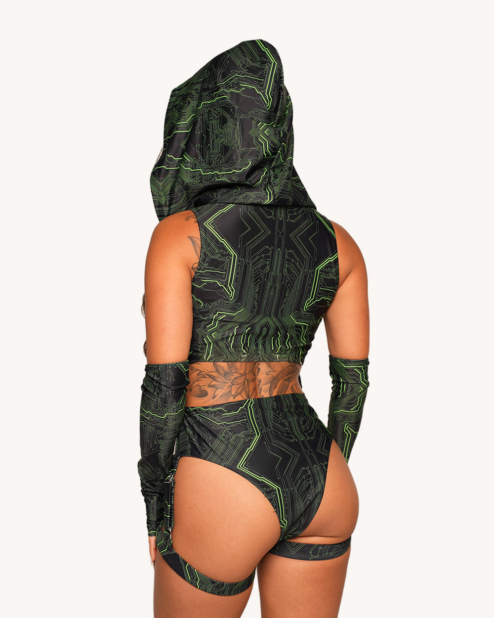 Cyber Matrix Bodysuit with Sleeves - Image 3