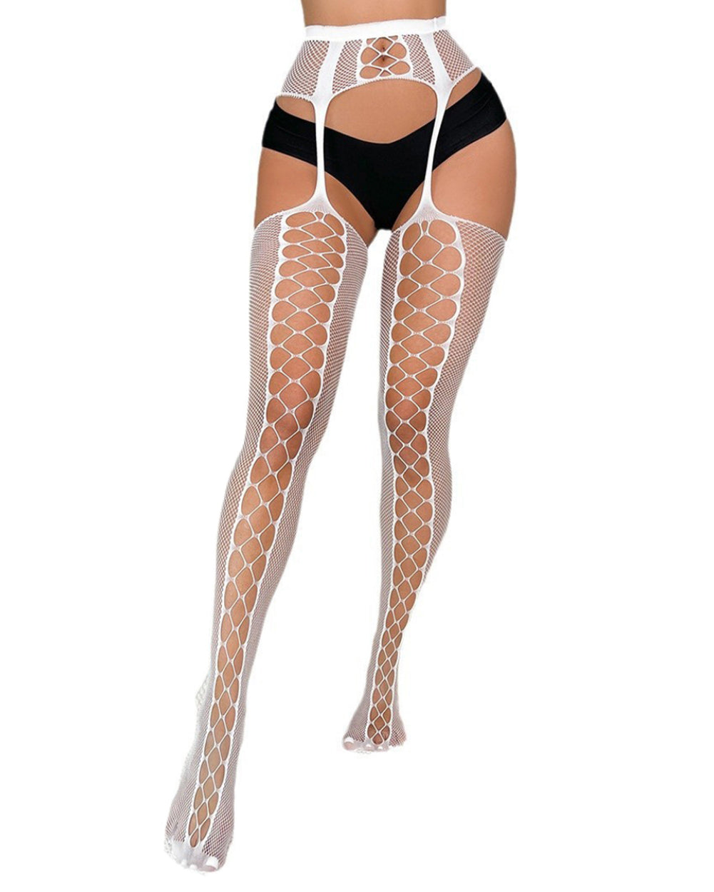 Take Me Suspender Fishnet Thigh Highs - Image 33069193134263