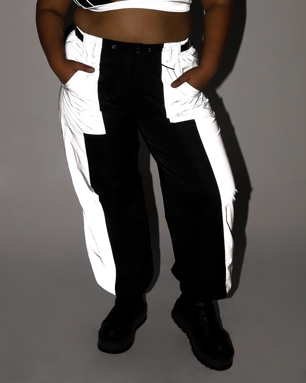 Time 2 Get Lit Reflective Cargo Joggers-Curve1-Black-Reflective--Silvia---1X