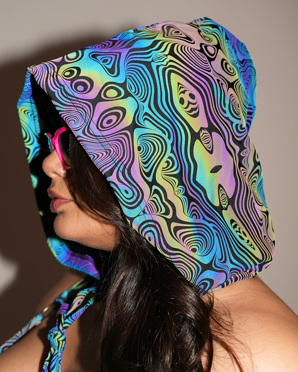 Twisted Reality Rainbow Reflective Hood - Image 35402652385463