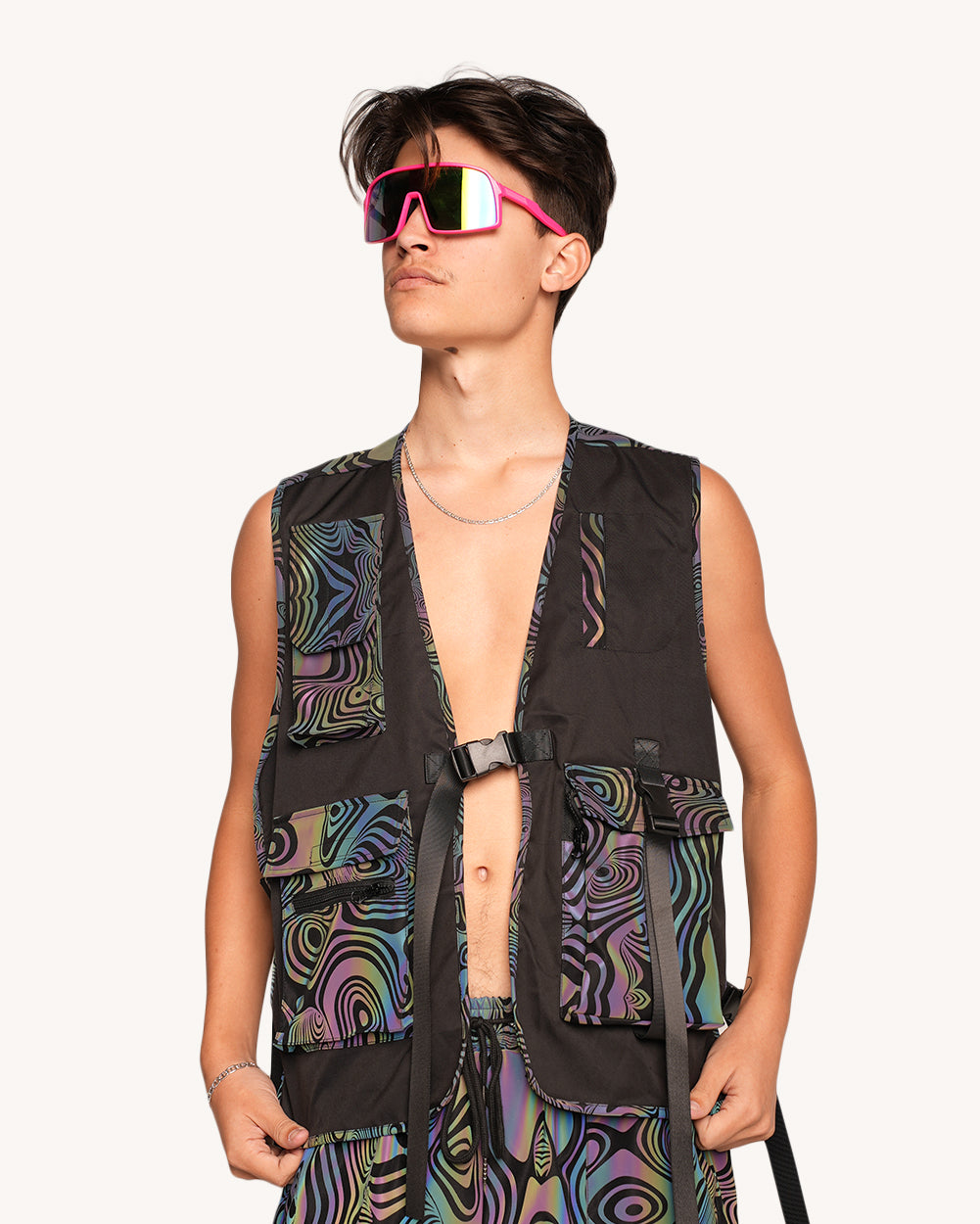 Twisted Reality Rainbow Reflective Vest - Image 35090608226487