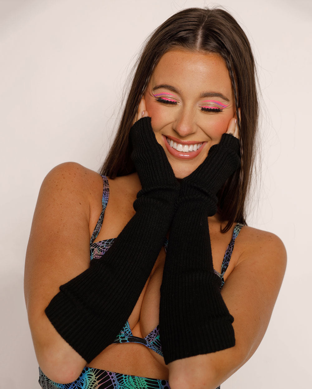Unholy Eclipse Arm Warmers-Black-Regular-Front--Sarah---S