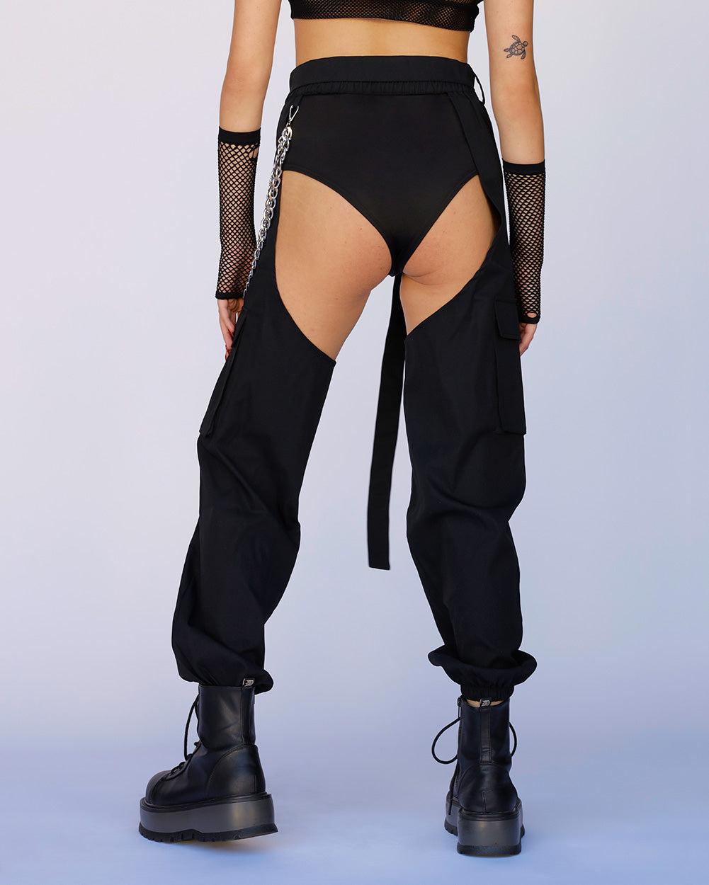 Darkest Hours Chain Chaps-Regular-Black-Back--Bethany---S
